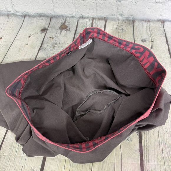 Gymshark Seamless Leggings Women Medium Brown Red Waistband Logo Activewear Gym - Picture 12 of 12